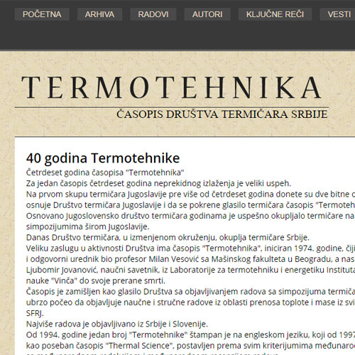 casopis termotehnika